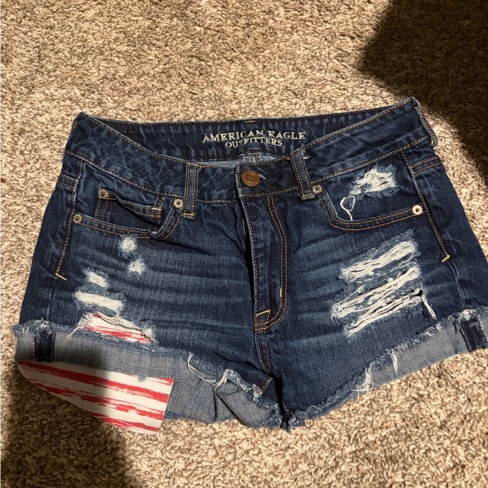 American Eagle Outfitters Women's Ripped Jean Shorts